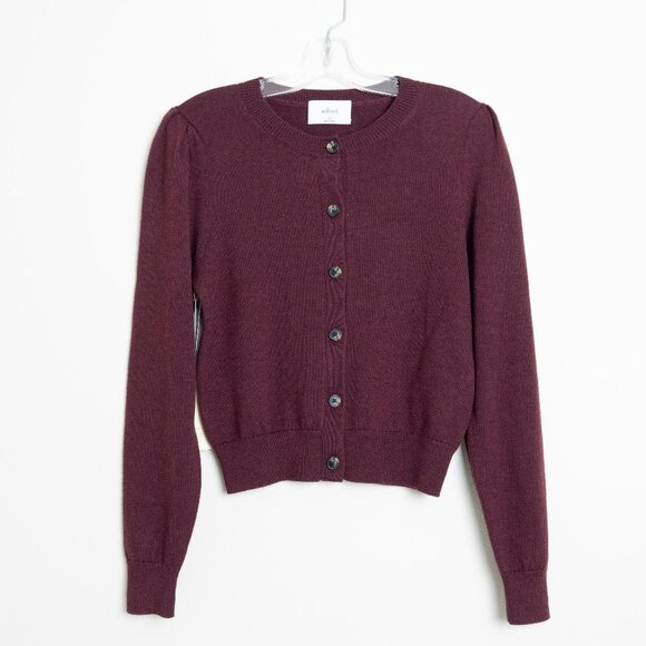 Aritzia Sweaters - Aritzia Wilfred Moonrise Cardigan Merino Wool Sweater Spiced Burgundy
